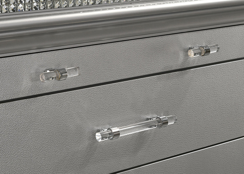 Furniture of America - Maddie Nightstand in Silver - CM7899SV-N View 3