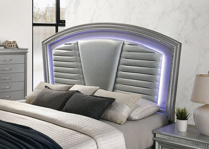 Furniture of America - Maddie Queen Bed in Silver - CM7899SV-Q-BED View 3