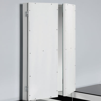 Furniture of America - Madonna Vanity Set in White/Black - CM-DK824WH-PK View 4