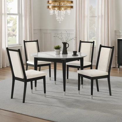 Furniture of America - Maidstone - 4 Pc. Round Dining Table Set - FM32001BK-RT-5PC view 1