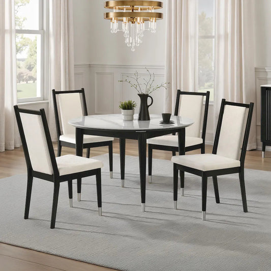 Furniture of America - Maidstone - 4 Pc. Round Dining Table Set - FM32001BK-RT-5PC view 1