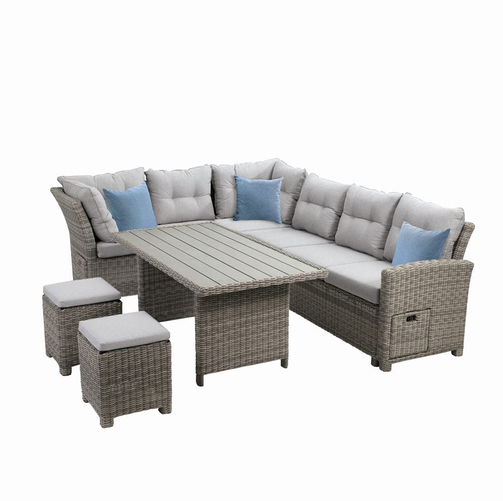 Furniture of America - Malia Patio Dining Table in Gray - GM-1001 View 3