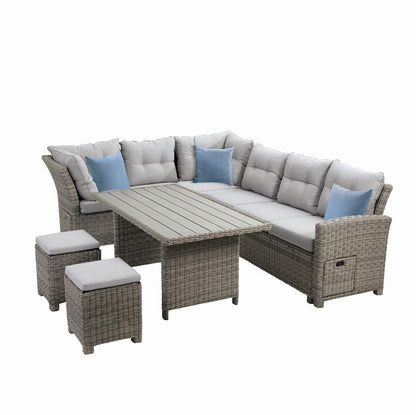 Furniture of America - Malia Patio Dining Table in Gray - GM-1001 View 3