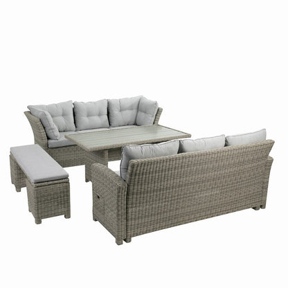 Furniture of America - Malia Patio Dining Table in Gray - GM-1001 View 4