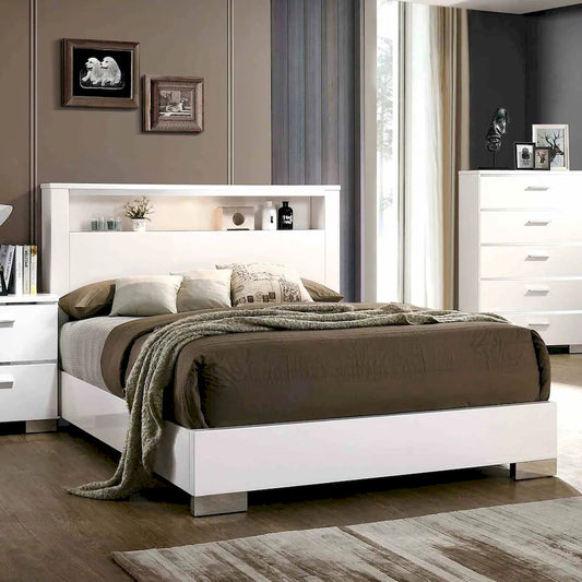 Furniture of America - Malte - Cal.King Bed, White - CM7049WH-CK-BED view 1