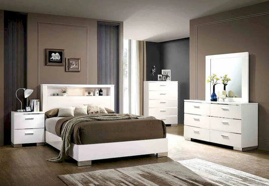 Furniture of America - Malte - Cal.King Bed, White - CM7049WH-CK-BED view 2