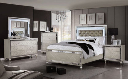 Furniture of America - Manar 5 Pc. Queen Bedroom Set w/ Chest in Silver - CM7891Q-5PC-CHEST View 1