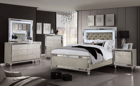 Furniture of America - Manar 5 Pc. Queen Bedroom Set w/ Chest in Silver - CM7891Q-5PC-CHEST View 1