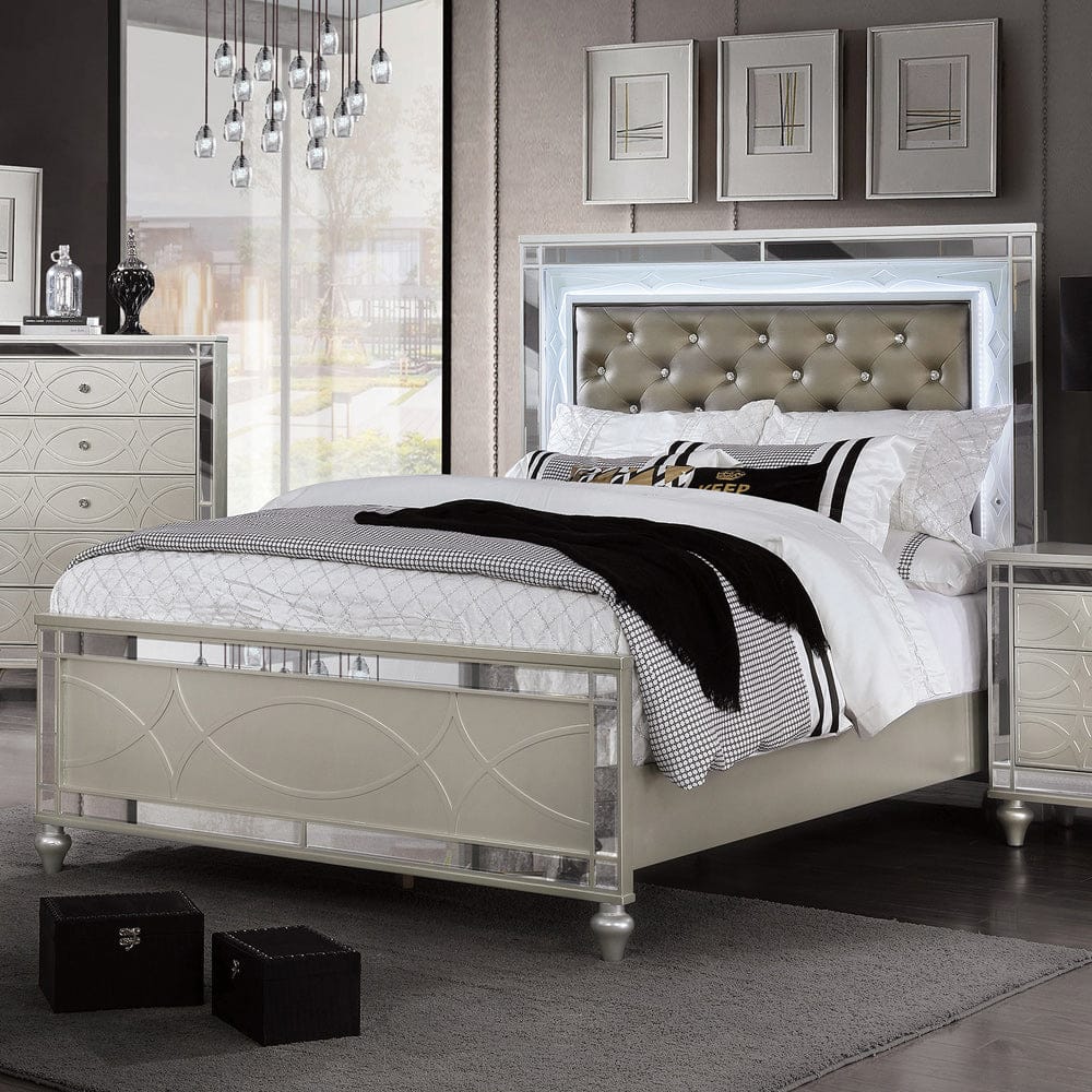 Furniture of America - Manar E.King Bed in Silver - CM7891EK-BED View 1