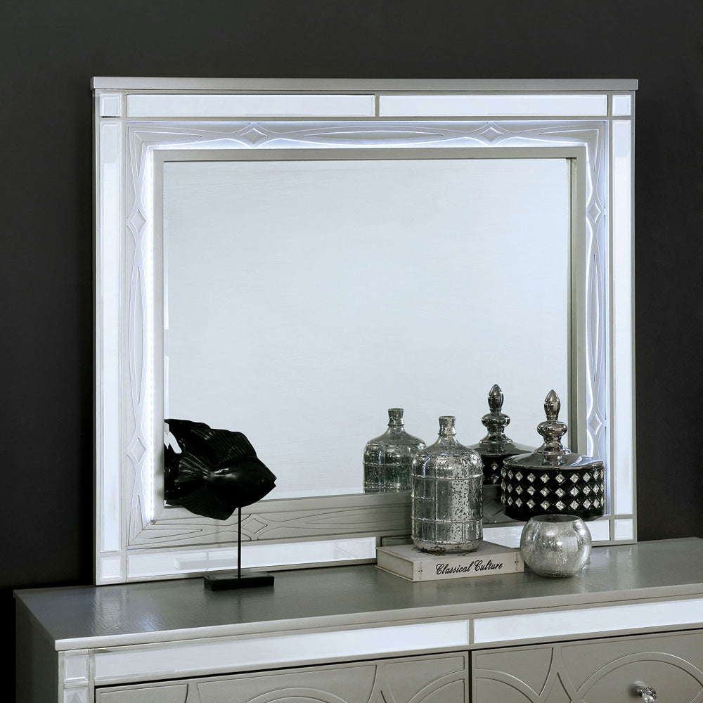Furniture of America - Manar Mirror in Silver - CM7891M View 1