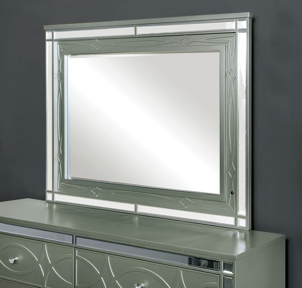 Furniture of America - Manar Mirror in Silver - CM7891M View 2