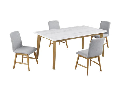 Furniture of America - Mandier - 5 Pc. Dining Table Set - Natural - FM37009NT-T-5PC view 2
