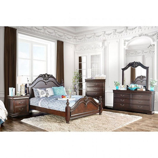 Furniture of America - Mandura 5 Pc. Queen Bedroom Set w/ Chest in Cherry - CM7260Q-5PC-CHEST