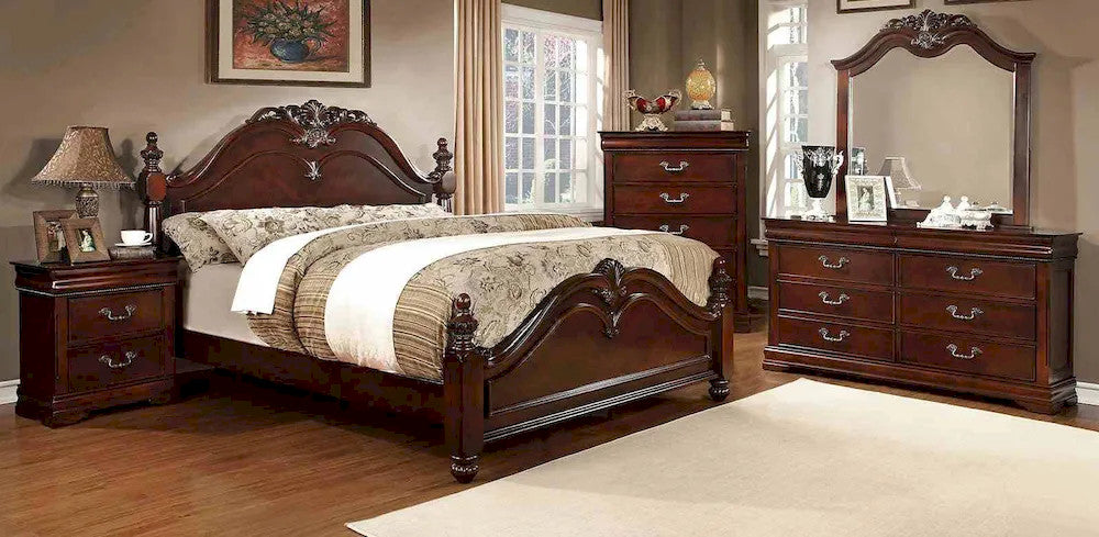 Furniture of America - Mandura - Cal.King Bed, Cherry - CM7260CK-BED view 4