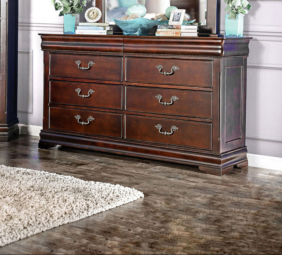 Furniture of America - Mandura Dresser in Cherry - CM7260D View 1