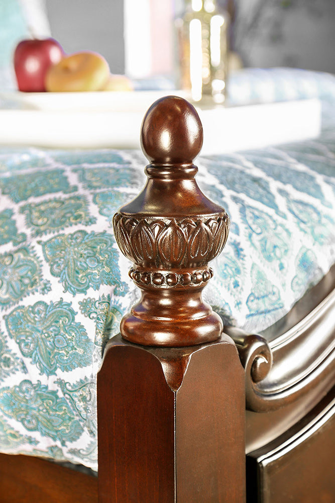 Furniture of America - Mandura E.King Bed in Cherry - CM7260EK-BED View 3