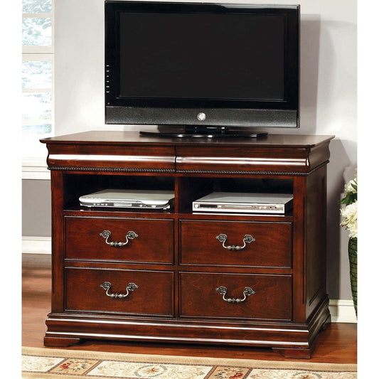 Furniture of America - Mandura Media Chest in Cherry - CM7260TV View 1