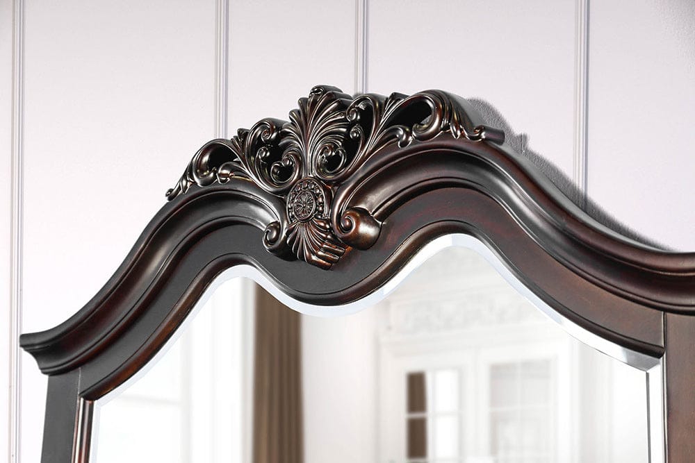 Furniture of America - Mandura Mirror in Cherry - CM7260M View 2