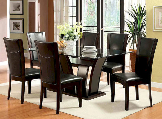 Furniture of America - Manhattan - 6 Pc. Dining Table Set - CM3710T-7PC view 2