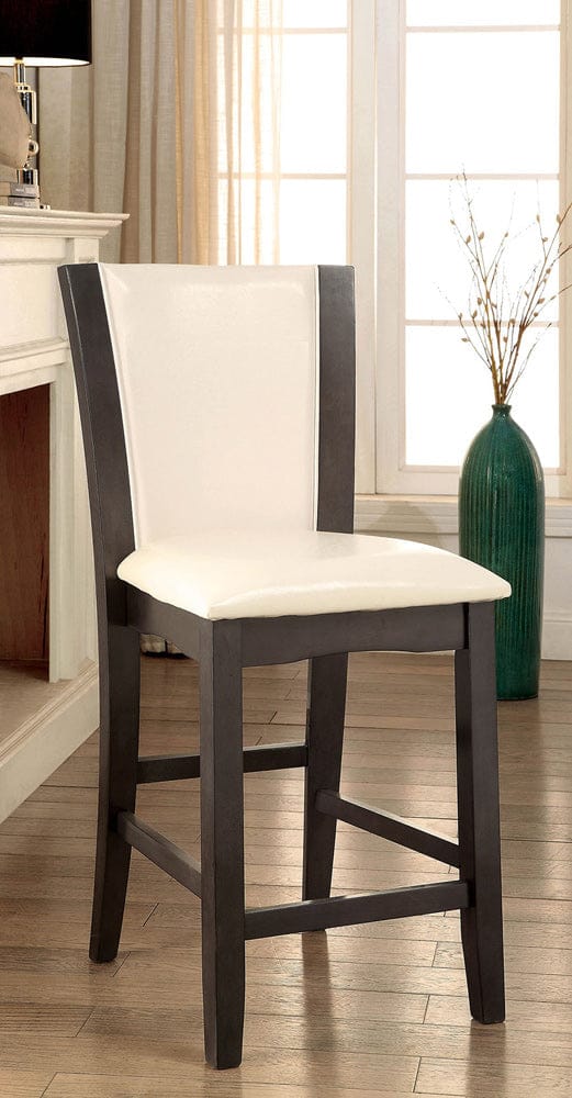 Furniture of America - Manhattan Iii Counter Ht. Chair in Gray/White - CM3710GY-PC-2PK View 1