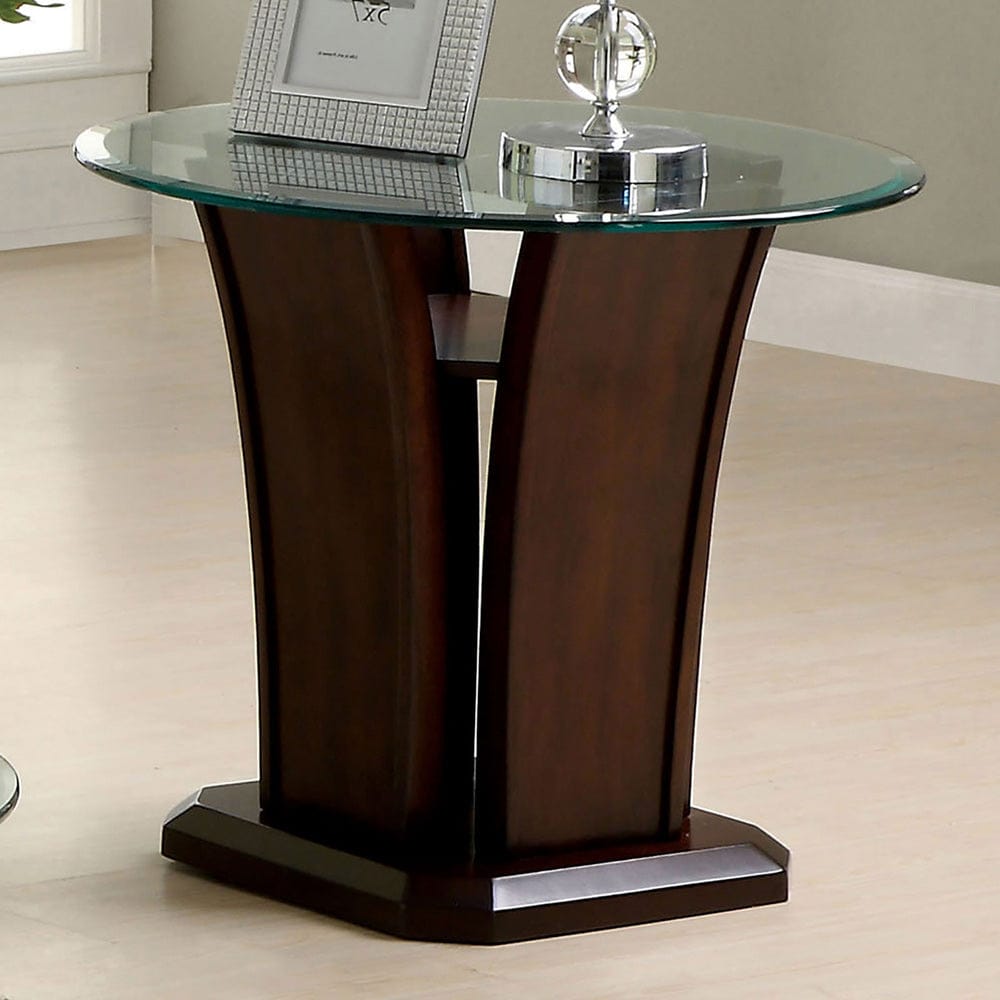 Furniture of America - Manhattan Iv End Table in Brown Cherry - CM4104E-PK View 1
