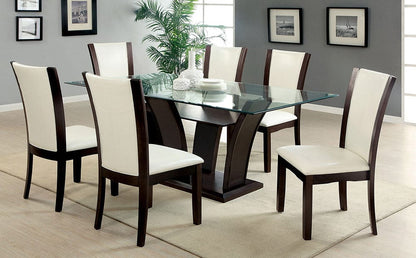 Furniture of America - Manhattan Side Chair in Dark Cherry/White - CM3710WH-SC-2PK View 3