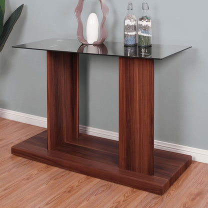 Furniture of America - Mannedorf Sofa Table in Black/Dark Walnut - CM4567A-S View 1