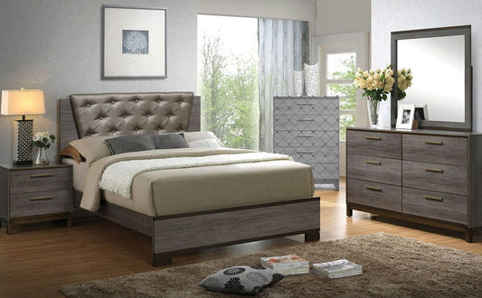 Furniture of America - Manvel 5 Pc. Queen Bedroom Set w/ 2NS in Two-Tone Antique Gray - CM7867Q-5PC-2NS View 1