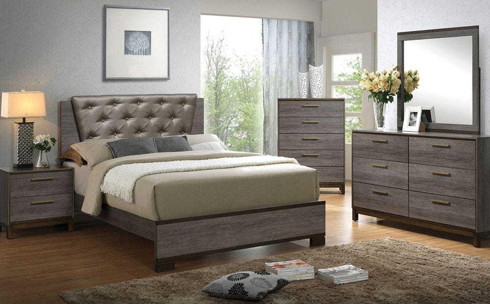 Furniture of America - Manvel 5 Pc. Queen Bedroom Set w/ Chest in Two-Tone Antique Gray - CM7867Q-5PC-CHEST View 1