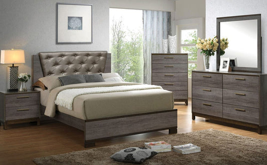 Furniture of America - Manvel 5 Pc. Queen Bedroom Set w/ Chest in Two-Tone Antique Gray - CM7867Q-5PC-CHEST View 1
