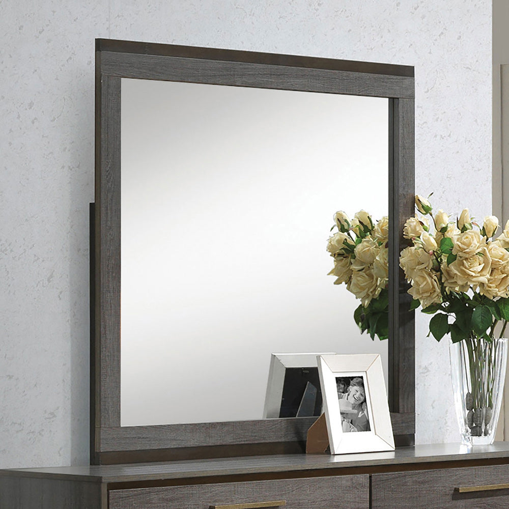 Furniture of America - Manvel Mirror in Two-Tone Antique Gray - CM7867M View 1