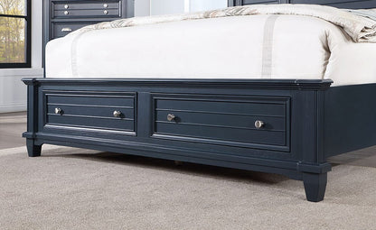 Furniture of America - Manzanillo 5 Pc. Queen Bedroom Set w/ Chest in Slate Blue - CM7470BL-Q-5PC-CHEST View 3