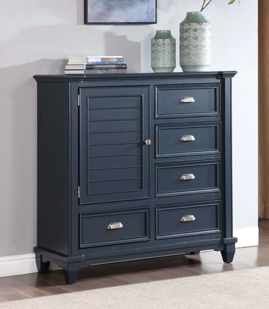 Furniture of America - Manzanillo Armoire in Slate Blue - CM7470BL-AR View 1