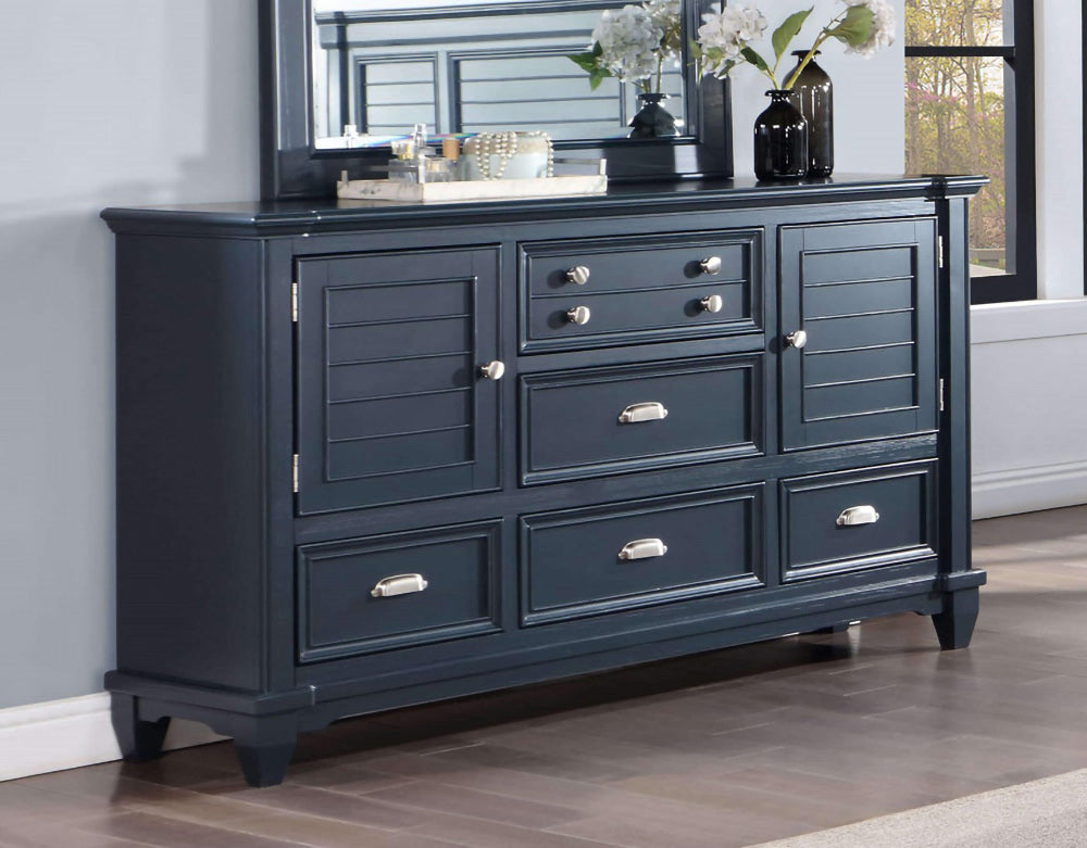 Furniture of America - Manzanillo Dresser in Slate Blue - CM7470BL-D View 1