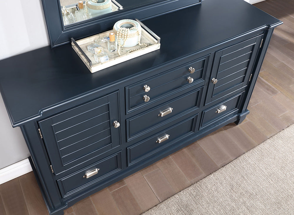 Furniture of America - Manzanillo Dresser in Slate Blue - CM7470BL-D View 2