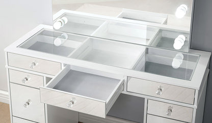 Furniture of America - Margret Vanity Set in White/Gray - CM-DK928-PK View 3