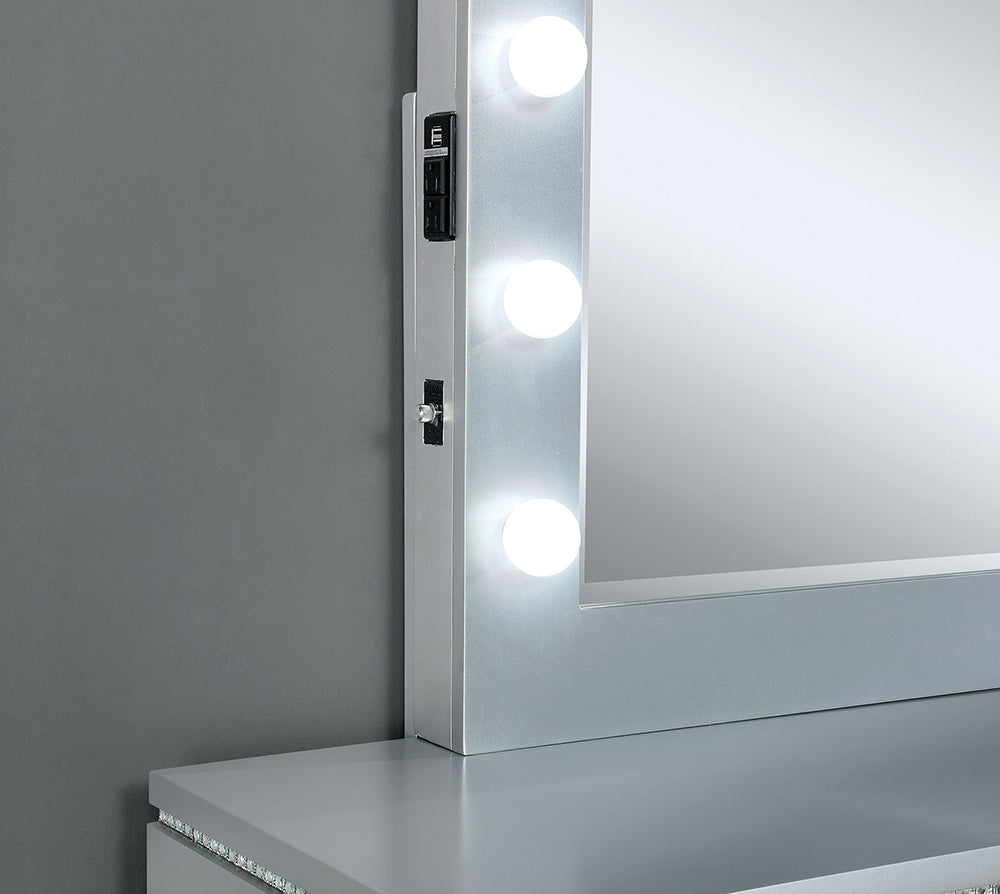 Furniture of America - Margret Vanity Set in White/Gray - CM-DK928-PK View 4