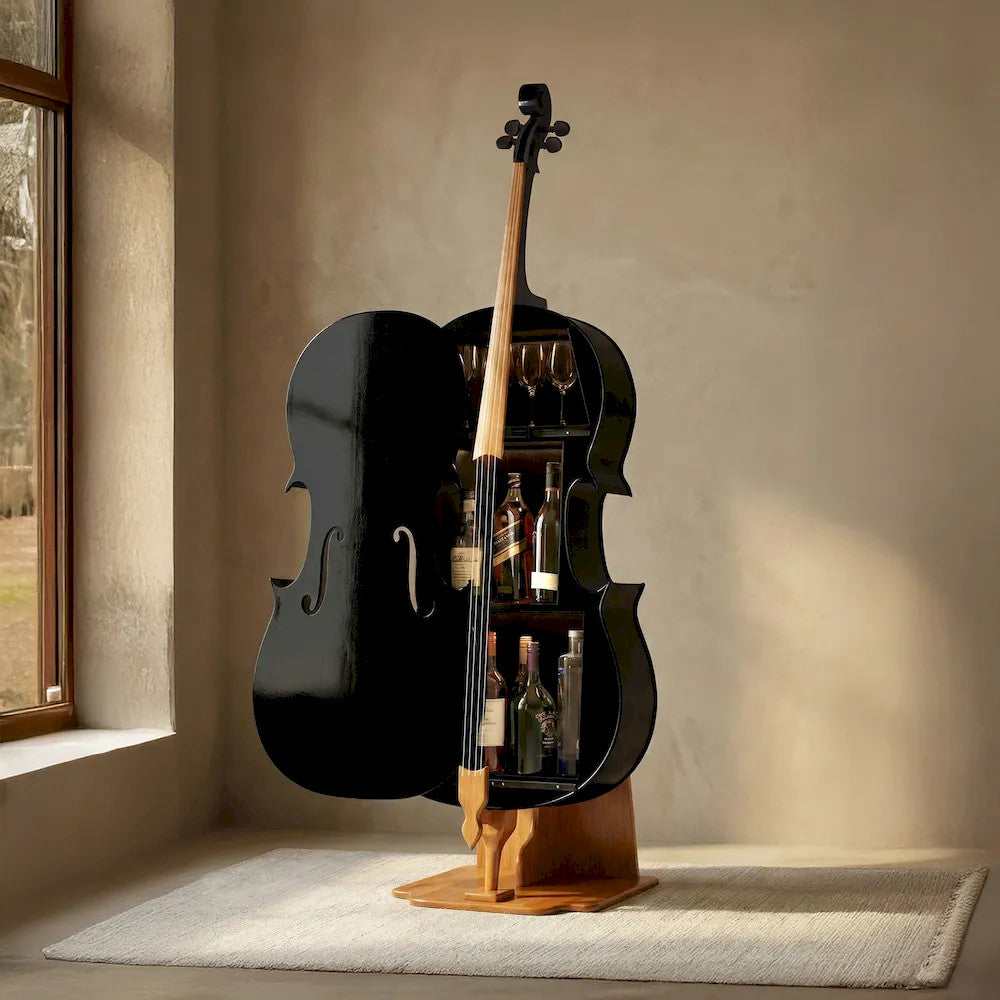 Furniture of America - Maricello - Cello Bar Cabinet - Black - FM-AC9990BK view 1