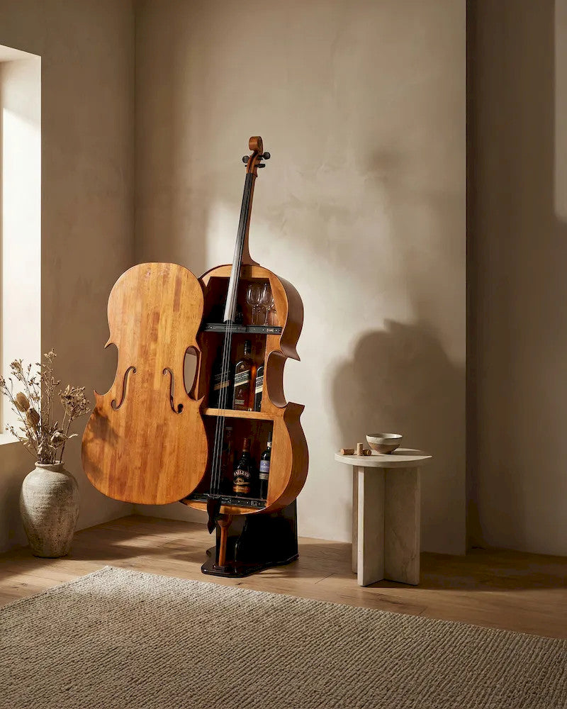 Furniture of America - Maricello - Cello Bar Cabinet - Honey - FM-AC9990AK view 1