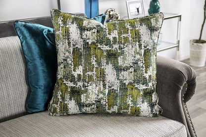Furniture of America - Mariella Sofa + Loveseat in Gray/Beige/Teal/Olive - SM2286-2PC View 4