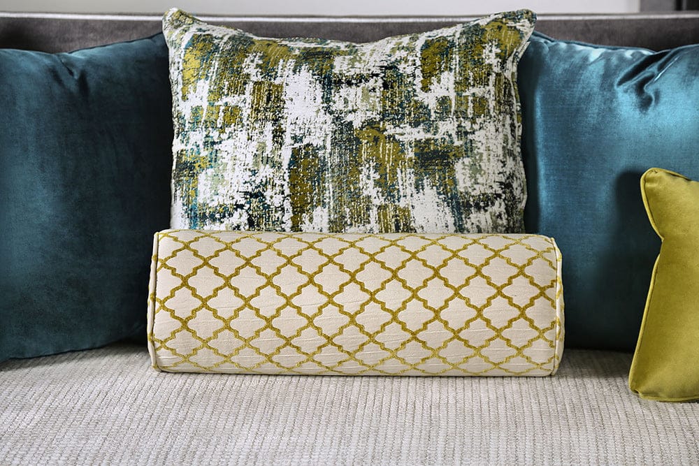 Furniture of America - Mariella Sofa + Loveseat in Gray/Beige/Teal/Olive - SM2286-2PC View 8