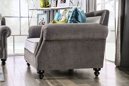 Furniture of America - Mariella Sofa + Loveseat in Gray/Beige/Teal/Olive - SM2286-2PC View 9
