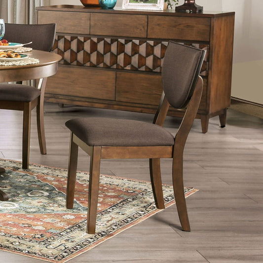 Furniture of America - Marina I Side Chair Set of 2 in Walnut/Dark Chocolate - FOA3787SC-2PK View 1