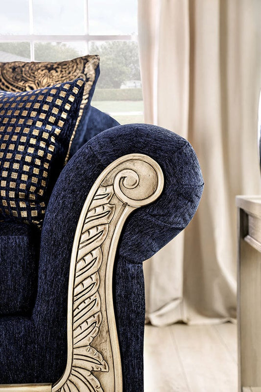 Furniture of America - Marinella Sofa in Royal Blue - SM7744-SF View 2