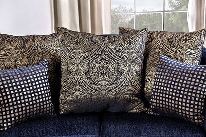 Furniture of America - Marinella Sofa + Loveseat in Royal Blue - SM7744-2PC View 4