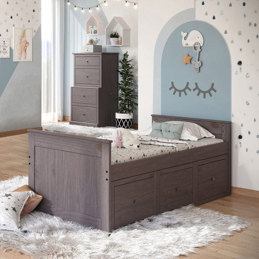 Furniture of America - Marinos Twin Captain Bed in Gray - AM-BK304GY-BED View 1