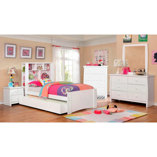 Furniture of America - Marlee 4 Pc. Full Bedroom Set in White - CM7651WH-F-4PC View 1