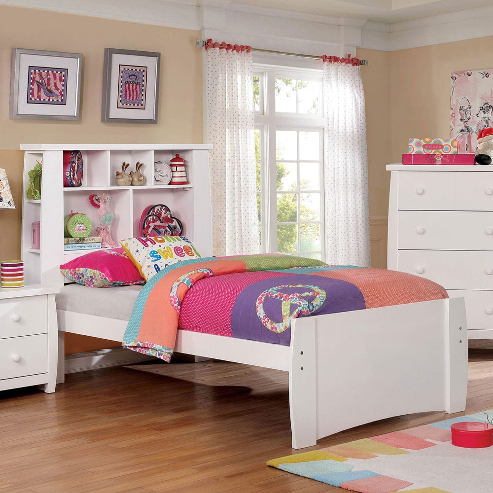 Furniture of America - Marlee Twin Bed in White - CM7651WH-T-BED View 1