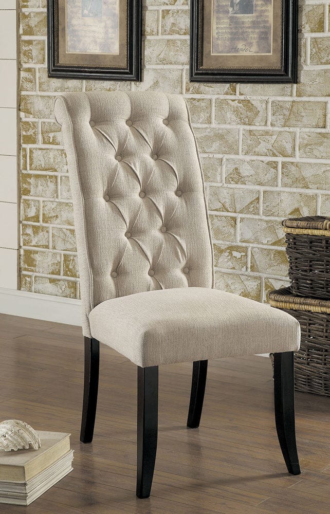 Furniture of America - Marshall Side Chair in Beige/Antique Black - CM3564SC-2PK View 1