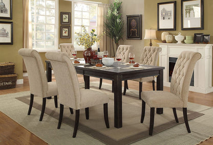 Furniture of America - Marshall Side Chair in Beige/Antique Black - CM3564SC-2PK View 2